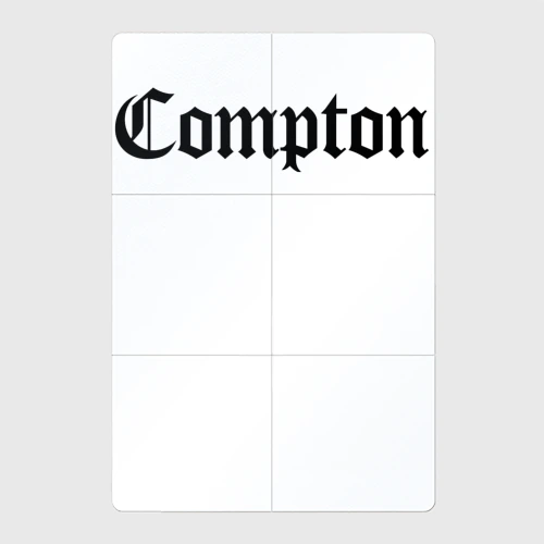 Магнитный плакат 2Х3 Compton Калифорния рэп чёрная надпись