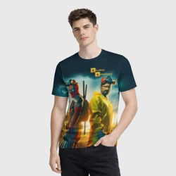 Мужская футболка 3D Дэдпул и Хайзенберг пустились во все тяжкие - фото 2