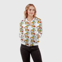 Женский бомбер 3D Дети на празднике - фото 2