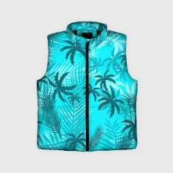 Детский жилет утепленный 3D GTA Vice city style Tommy Vercetti тропический пляж