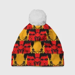 Шапка 3D c помпоном Альпачино коллаж из фильма лицо со шрамом