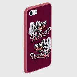 Чехол для iPhone 5/5S матовый Где мой муж - фото 2