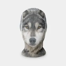 Маска карнавальная 3D Взгляд матёрого волка - зима
