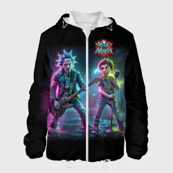 Мужская куртка 3D Rick and Morty - punk's not dead meme