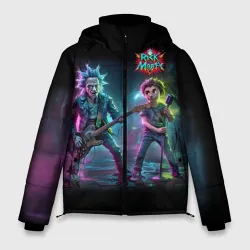 Мужская зимняя куртка 3D Rick and Morty - punk's not dead meme
