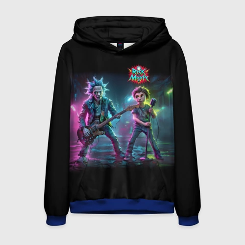 Мужская толстовка 3D Rick and Morty - punk's not dead meme