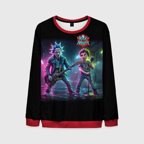 Мужской свитшот 3D Rick and Morty - punk's not dead meme
