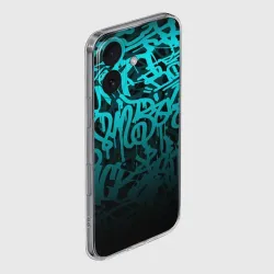 Чехол для iPhone 16 силиконовый с защитой камеры Граффити неоновый теггинг - фото 2