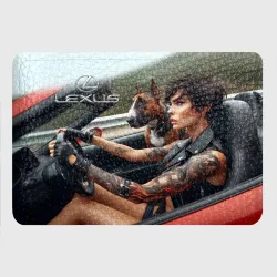 Картхолдер с принтом Beauty with dog - Lexus - фото 2