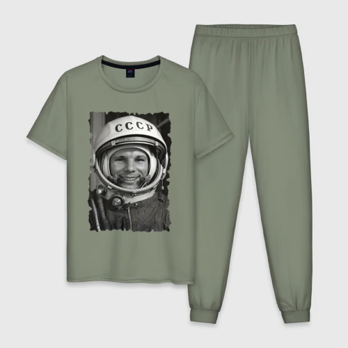 Мужская пижама хлопок Yuri Gagarin - never forget celebrity