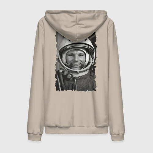 Мужская толстовка на молнии хлопок Yuri Gagarin - never forget celebrity