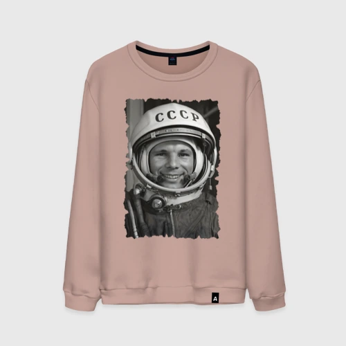Мужской свитшот хлопок Yuri Gagarin - never forget celebrity