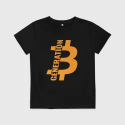 Детская футболка хлопок Поколение биткоин