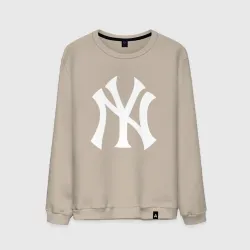 Мужской свитшот хлопок New York white logo Yankees 