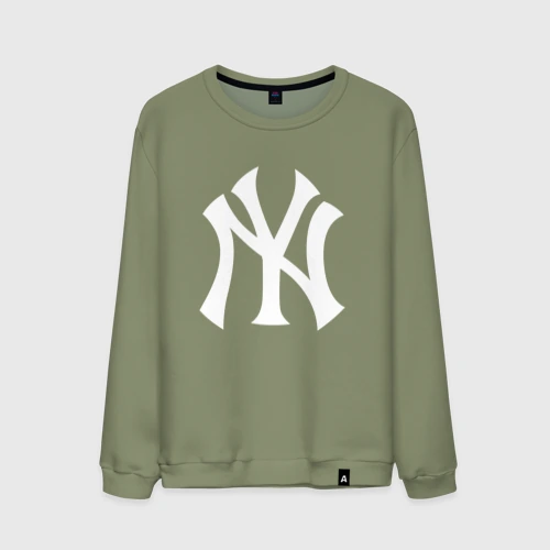 Мужской свитшот хлопок New York white logo Yankees 