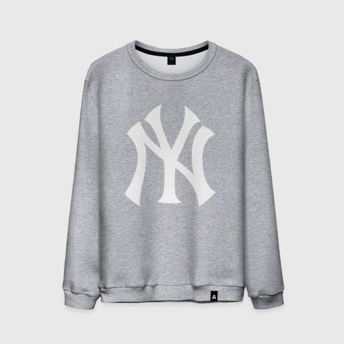 Мужской свитшот хлопок New York white logo Yankees 
