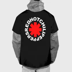 Накидка на куртку 3D RHCP - Red Hot Chili Peppers лого на спине