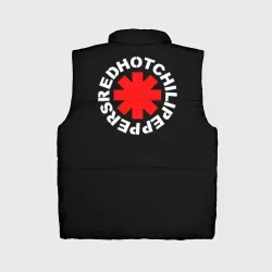 Женский жилет утепленный 3D RHCP - Red Hot Chili Peppers лого на спине