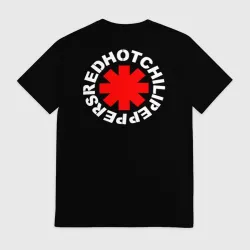 Мужская футболка 3D RHCP - Red Hot Chili Peppers лого на спине