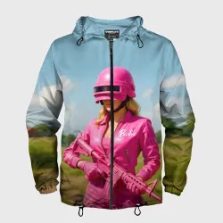 Мужская ветровка 3D Barbie's skin in shooter game Pubg