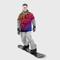 Накидка на куртку 3D Яркое неоновое граффити 