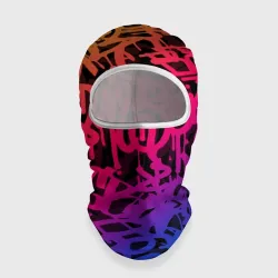 Балаклава 3D Яркое неоновое граффити 