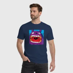 Мужская футболка хлопок Totoro scream - фото 2