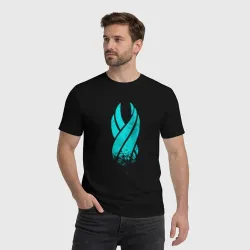 Мужская футболка хлопок Dead space неоновый обелиск - фото 2