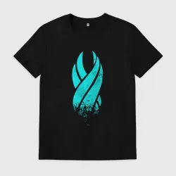 Мужская футболка хлопок Dead space неоновый обелиск