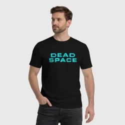 Мужская футболка хлопок Dead space neon logo  - фото 2