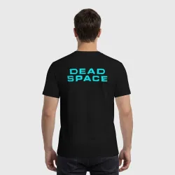 Мужская футболка хлопок Маска Айзека dead space на спине - фото 2