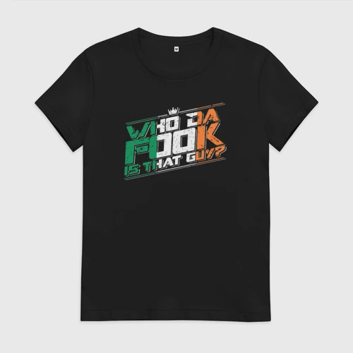 Женская футболка хлопок Who da fook 