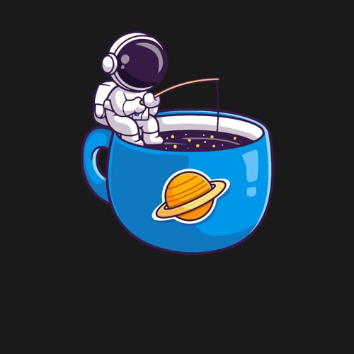 Мужской свитшот хлопок с принтом Space fisher, фото на моделе #1