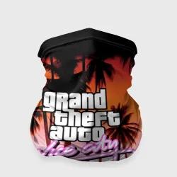 Бандана-труба 3D GTA Vice city пальмы на закате 