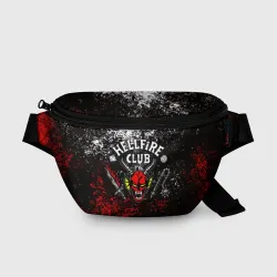 Поясная сумка 3D Stranger things hellfire club брызги красок