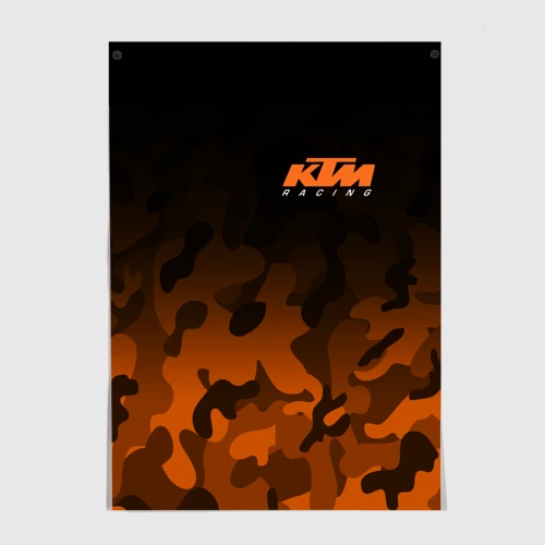 Постер KTM racing милитари оранжевый