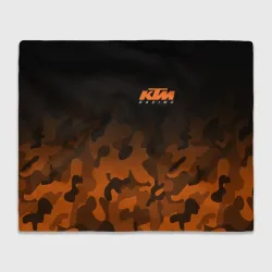 Плед 3D KTM racing милитари оранжевый