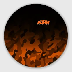 Круглый коврик для мышки KTM racing милитари оранжевый