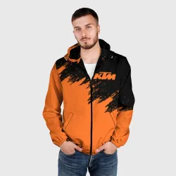 Мужская ветровка 3D KTM брызги красок  - фото 2