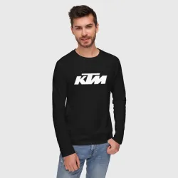 Мужской лонгслив хлопок KTM white - фото 2