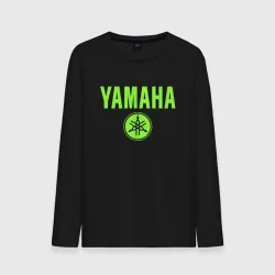 Мужской лонгслив хлопок Yamaha green logo