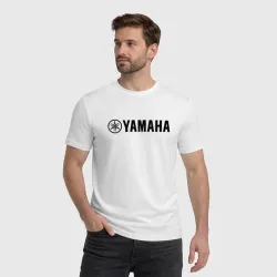 Мужская футболка хлопок Yamaha motorcycle black - фото 2