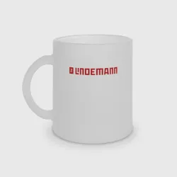 Кружка матовая стеклянная Lindemann new logo red