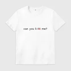 Мужская футболка хлопок Can you kiss kill me
