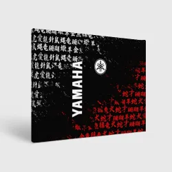 Холст прямоугольный Yamaha red white иероглифы