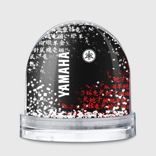 Игрушка Снежный шар Yamaha red white иероглифы