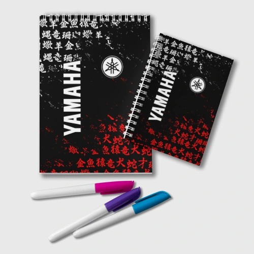 Блокнот Yamaha red white иероглифы