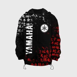 Детская куртка 3D Yamaha red white иероглифы