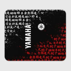 Прямоугольный коврик для мышки Yamaha red white иероглифы