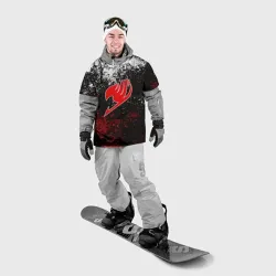 Накидка на куртку 3D Fairy tail red black white